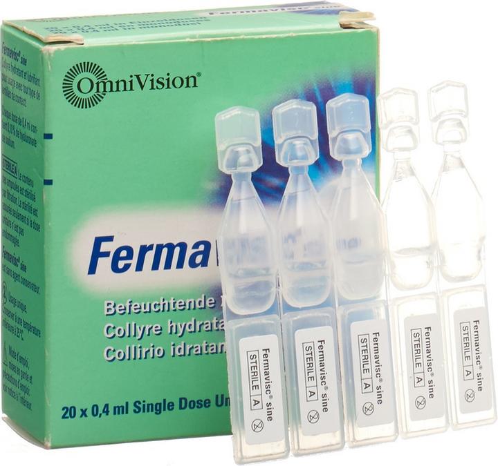 Actual product image OmniVision Eye drops Fermavisc Sine SDU (8 ml, 20 x 0.4 ml)