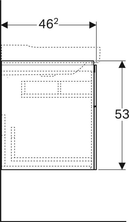 Produktbild Geberit Waschtischunterschrank Xeno wei hochglanz 2 Auszge mit Softeinzug fr 60 cm 50 (58 x 46 x 53 cm)