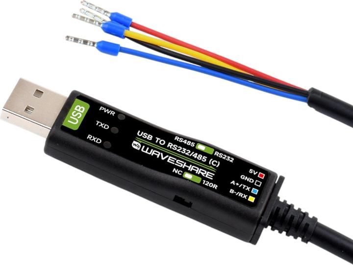 Image du produit WaveShare Industrieller USB zu RS232/485 Konverter FT232RNL mit Kabel