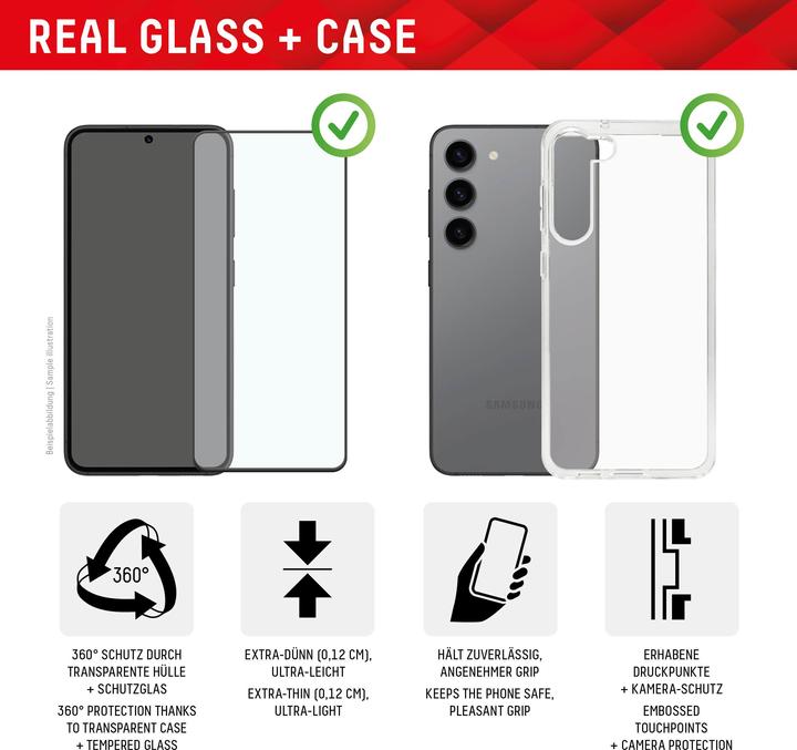 Produktbild Displex Real Glass + Case (1 Stück, Samsung Galaxy S24 Ultra)