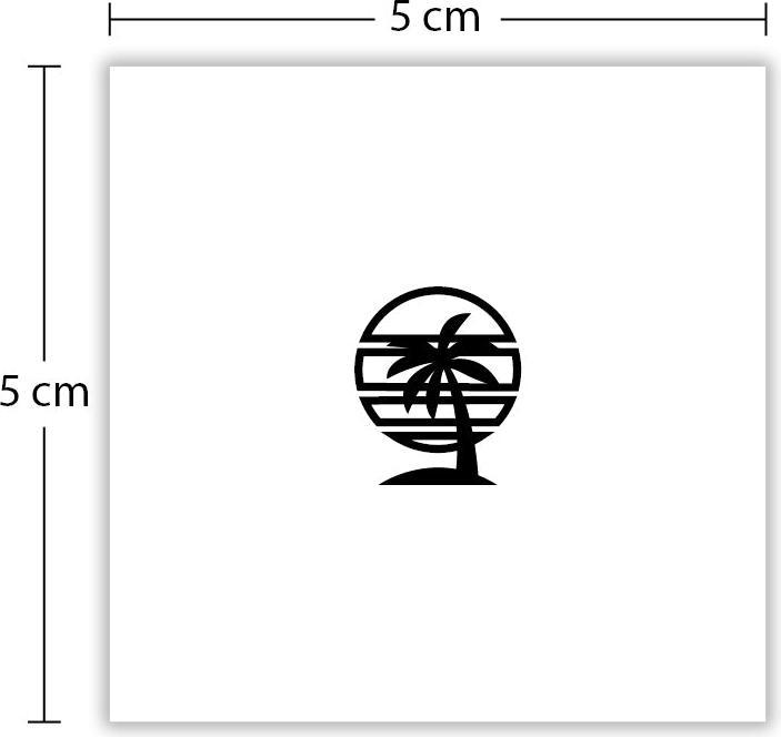 Produktbild minink Temporäres Tattoo: Palme Sonnenuntergang