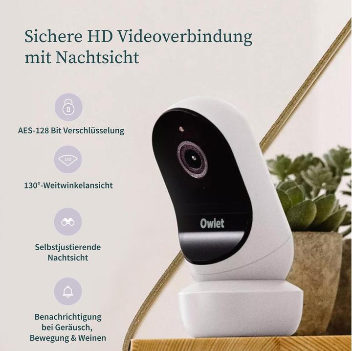 Owlet Dream Sock + Cam (Babyphone mit Kamera, 50 m)