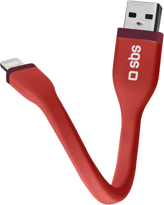 SBS Mini charging Lightning cable (0.12 m, USB 2.0)