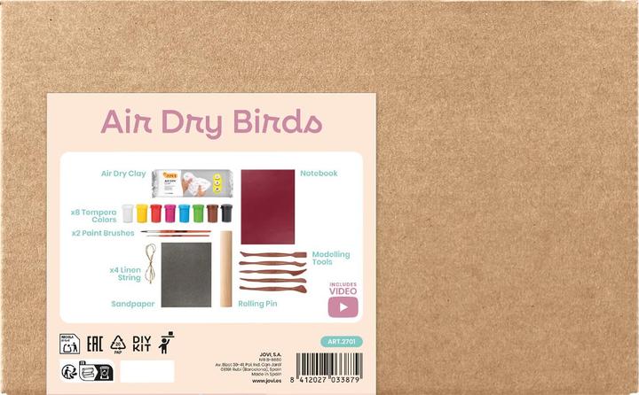 Actual product image Jovi Modelling clay DIY Air Dry birds multicoloured
