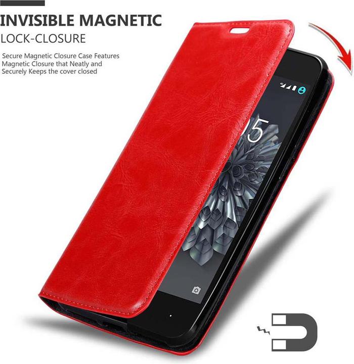 Immagine prodotto Cadorabo Copertina magnetica invisibile del libro (BQ Aquaris X5 Plus)