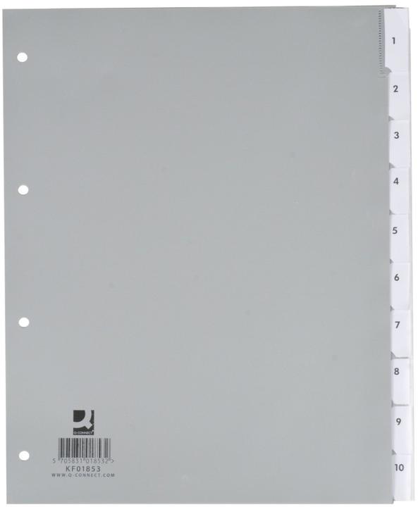 Produktbild Q-Connect Register Vollformat überbreit mit Fenstertaben