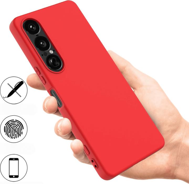 Produktbild Cover-Discount Sony Xperia 1 VII - Silikon Gummi Hülle mit Riemen (Sony Xperia 1 VI)