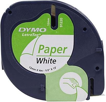 Actual product image Dymo Paper tape black on white (1.20 cm, White)