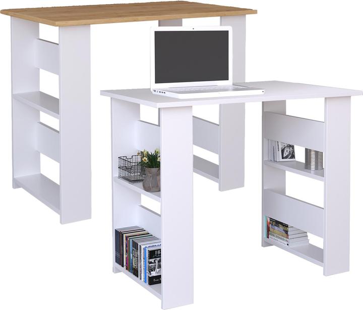 VCM Holz Schreibtisch Computertisch Arbeitstisch Bürotisch Büro Tisch Efilo (90 x 56 x 74 cm)
