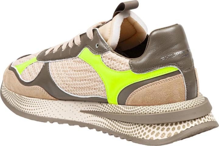 Immagine prodotto Philippe Model olympique sneakers in leather and fabric color military green and yellow (43)