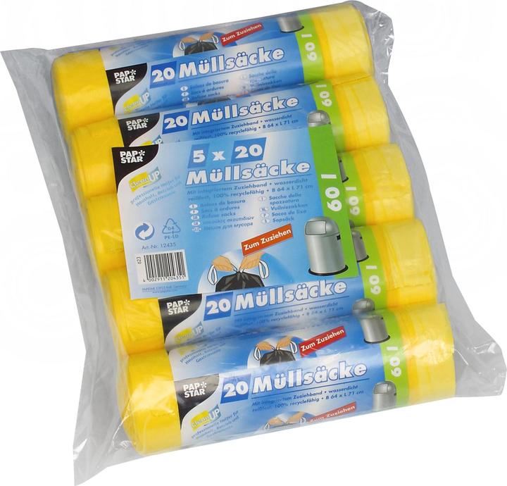 Papstar Waste bags 60 l, 100 pieces (100 x, 60 l)
