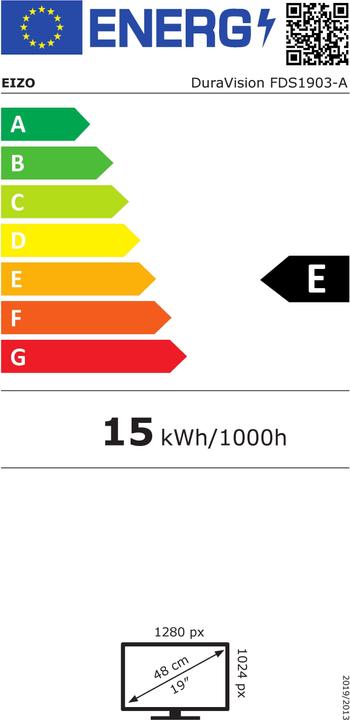 Etichetta energetica Eizo FDS1903-A DuraVision (1280 x 1024 pixel, 19")