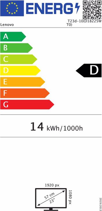 Energy Label Lenovo ThinkVision T23d-10 (1920 x 1200 pixels, 23")