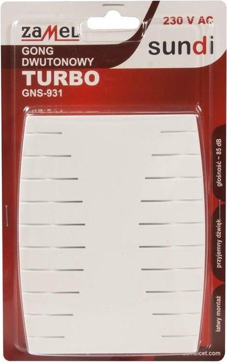 Produktbild Zamel Glockenspiel GNS-931 230V 85dB TURBO weiss - GNS-931-BIA