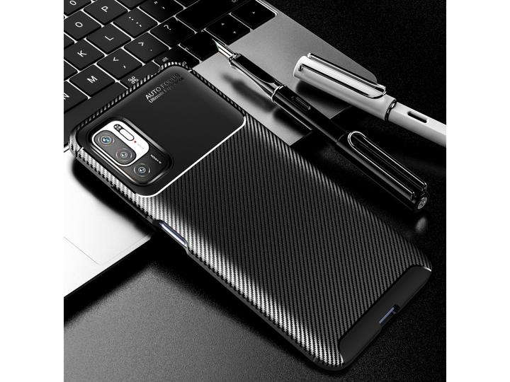 Produktbild Screenguard Xiaomi Redmi Note 10 5G Hülle Carbon Design TPU Case (Xiaomi Redmi Note 10 5G)