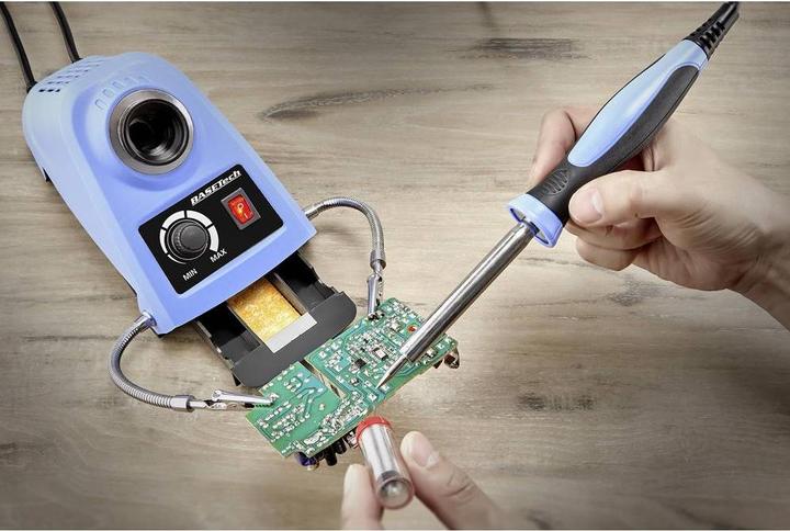 Actual product image Basetech Analogue soldering station 40 W incl. flexible metal clamps