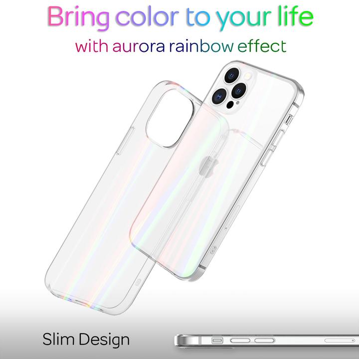 Immagine prodotto Nalia Copertura in vetro trasparente temperato effetto arcobaleno (Apple iPhone 13 Pro Max)