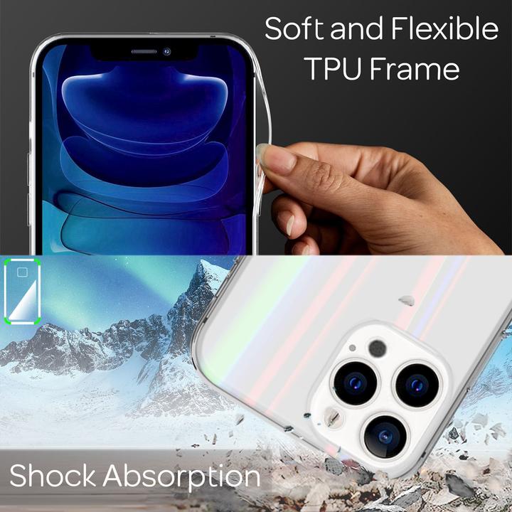 Immagine prodotto Nalia Copertura in vetro trasparente temperato effetto arcobaleno (Apple iPhone 13 Pro Max)