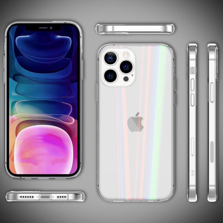 Immagine prodotto Nalia Copertura in vetro trasparente temperato effetto arcobaleno (Apple iPhone 13 Pro Max)