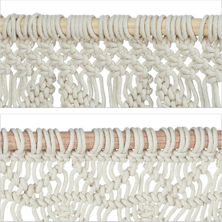 Productafbeelding Relaxdays 2-delige macramé wandhanger (30 x 1,5 x 60 cm)