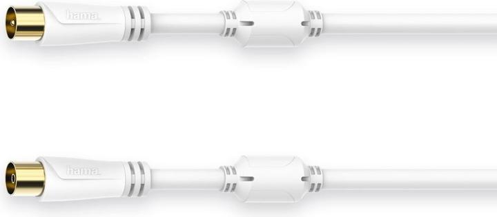 Produktbild Hama Antennen-Kabel, Koax-Stecker - Koax-Kupplung, vergoldet, 3,0 m, 100 dB (100 dB, Antennenkabel)