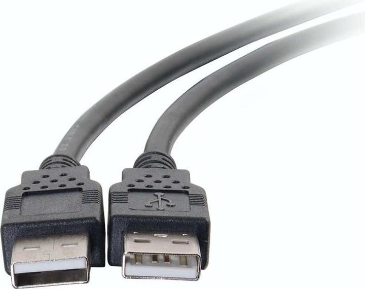 Produktbild C2G 1 m Kabel USB 2.0 A-Stecker auf A-Stecker – Schwarz (3,3 ft) (1 m, USB 2.0)