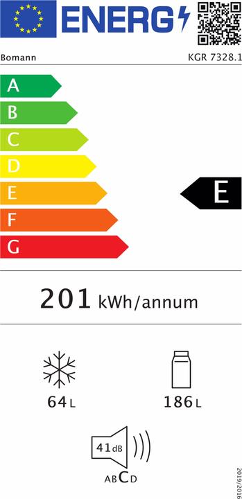Energy Label Bomann Fridge-freezer KGR 7328 A++ (250 l)