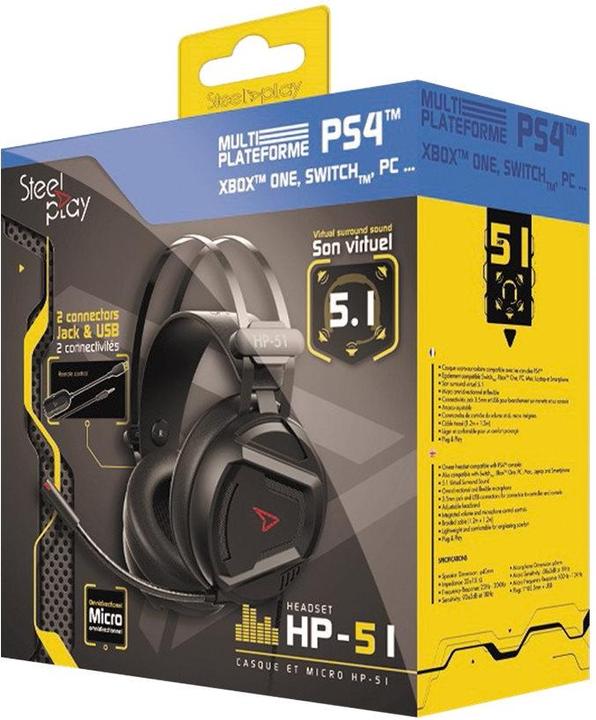 Image du produit Steelplay Casque filaire 5.1 Sound HP51 Noir (Filaire)