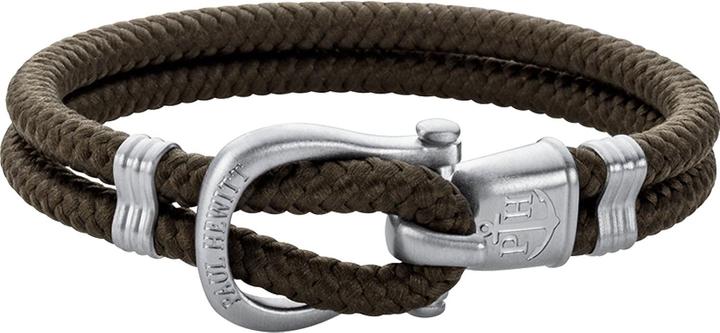 Produktbild Paul Hewitt Phinity Shackle Bracelet Silver Nylone Olive (21.50 cm, Perlon/Nylon, Edelstahl/Perlon/Nylon, Messing)