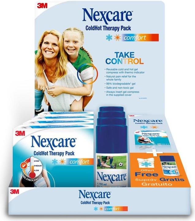 Nexcare 3M ColdHot Promo CDU Display 12 Comfort + Spray/Set