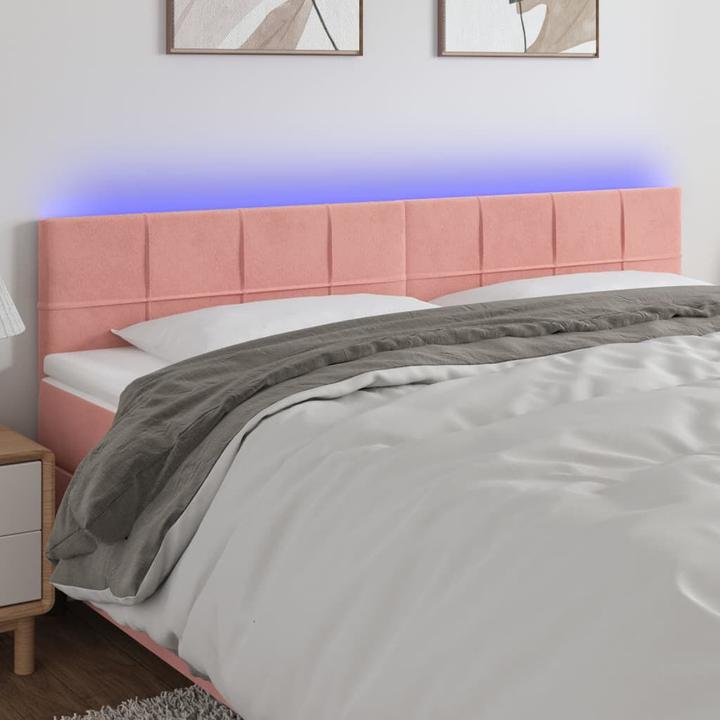 Actual product image VidaXL LED Kopfteil Samt (200 x 5 x 88 cm)