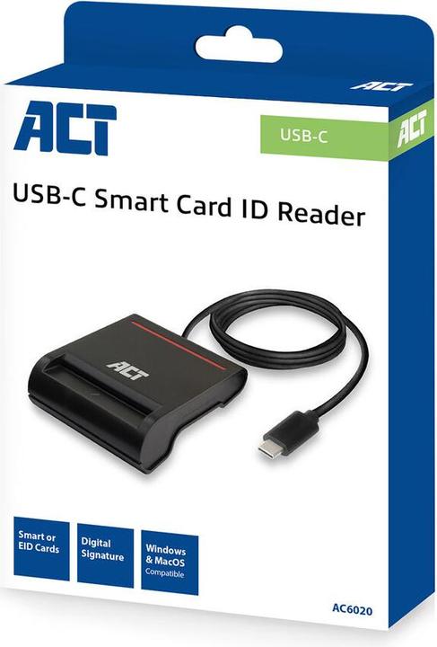 Produktbild External USB-C Smartcard eID Card Reader (USB 2.0)