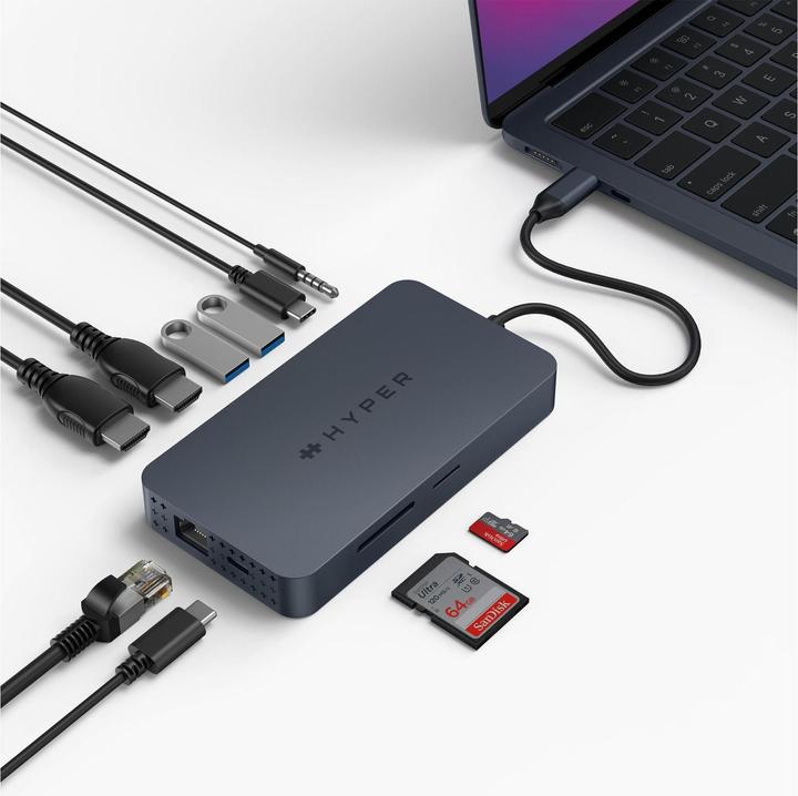 Actual product image Hyper HyperDrive 10-in-1 (USB-C, 10 Ports)