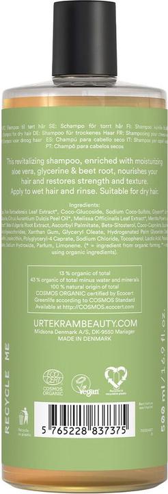 Actual product image Urtekram Aloe Vera Shampoo Trockenes Haar Bio (500 ml, Liquid shampoo)