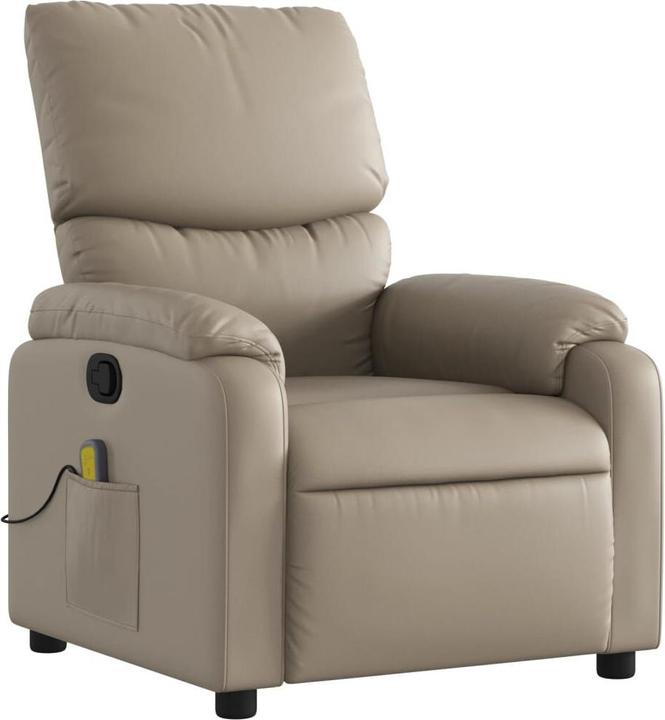 VidaXL Massagesessel Cappuccino-Braun Kunstleder,Farbe