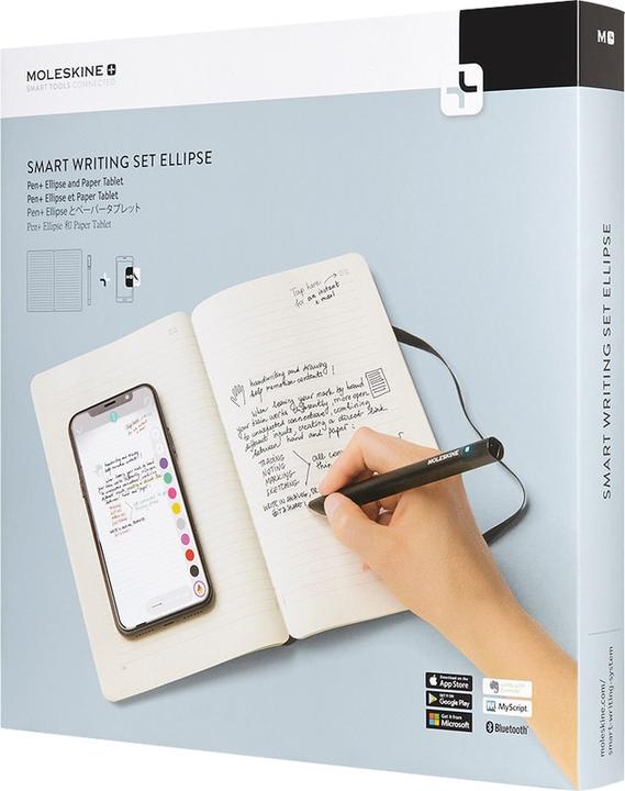 Image du produit Moleskine Smart Writing Set Ellipse (A5, Pointillés, À rayures, Couverture rigide)