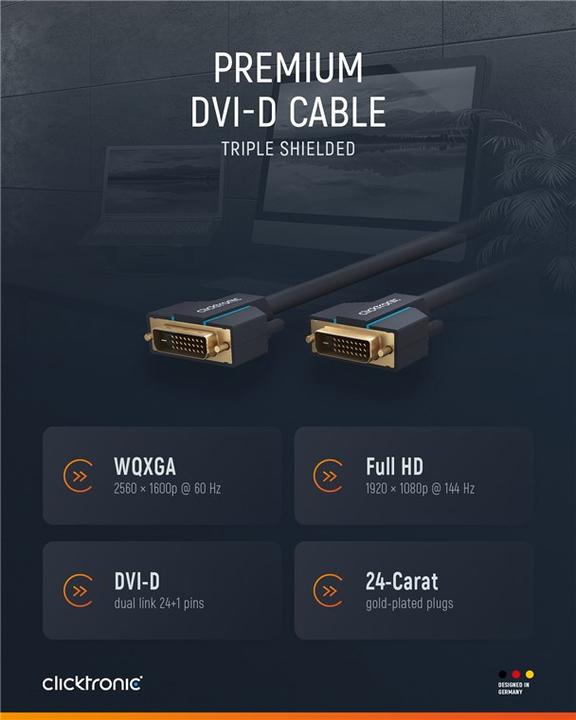 Actual product image clicktronic Dvi — Dvi (3 m, DVI)
