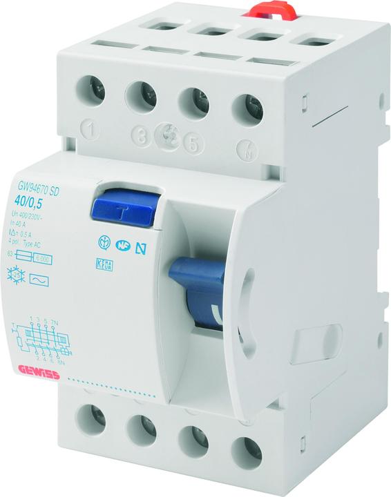 Gewiss FI Schutzschalter RCCB Fi 40A 0,03A Typ A