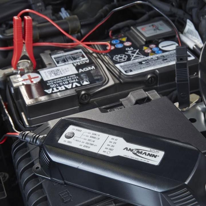 Produktbild Ansmann Universal Ladegerät für 6V, 12V und 24V Blei-Säure-, Blei-Gel- und Blei-Vlies-Akkus ab 4,5Ah Kapa... (6V, 12V, 24V, 4 A)
