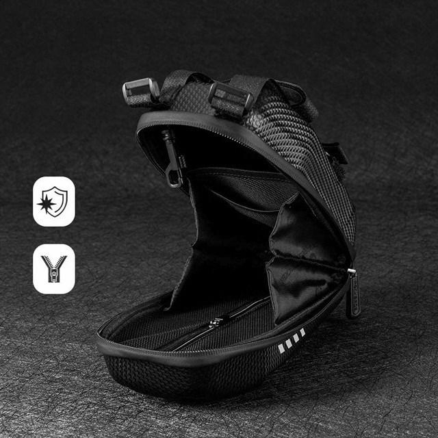 Actual product image Rockbros B62-1 bicycle bag for handlebar or frame 3 l - black (3 l, Frame bag, Handlebar bag)
