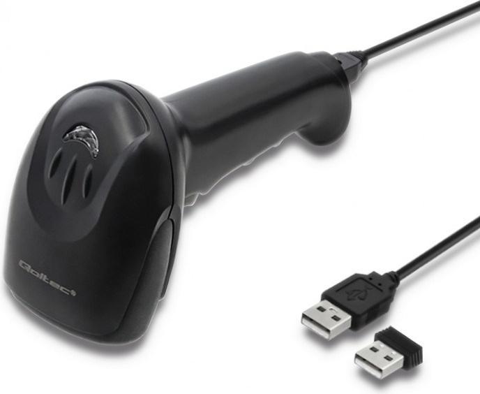 Produktbild Qoltec 50868 Barcode scanner 1D 2D Juodas (2D-Barcodes, 1D-Barcodes)