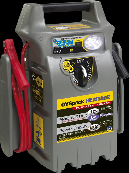 Actual product image GYS Quick start system Gyspack Heritage 025844 Starting current (12 V)=450 A Spa (3200 A, 40000 mAh)