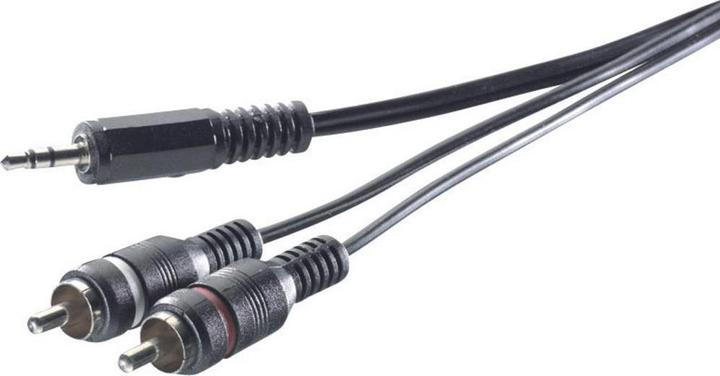 SpeaKa Professional Adapterkabel 3.5 mm Klinke auf 2 Cinch, 5 m (5 m, Cinch, 2.5mm)