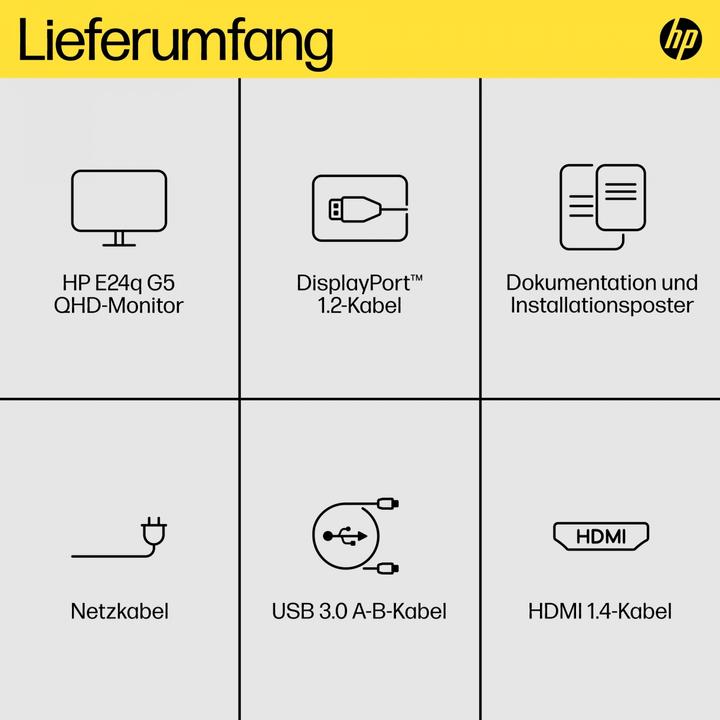 Productafbeelding HP E24q G5 (2560 x 1440 pixels, 23.82")