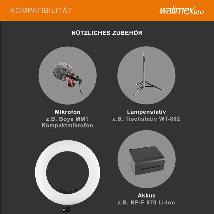 Actual product image Walimex Medow 960 Pro Set incl. lamp tripod (Ring light)