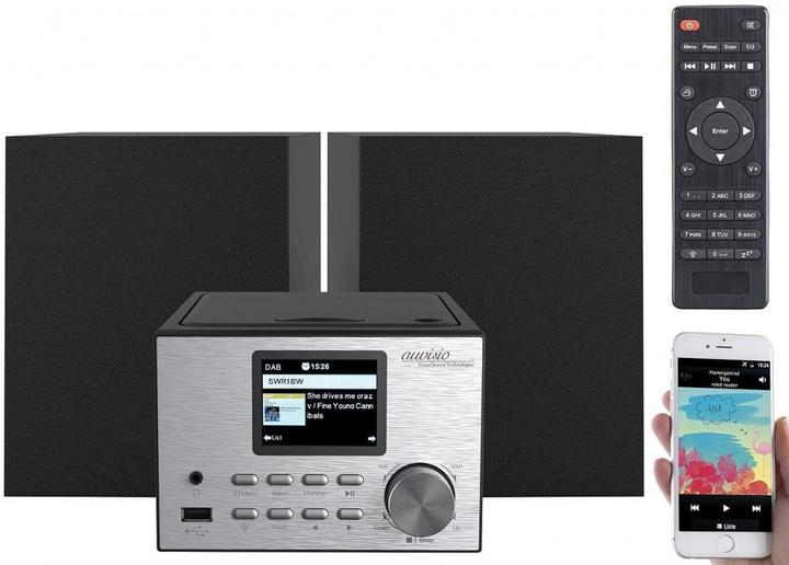 Image du produit Auvisio Microchaîne stéréo avec webradio (Lecteur de CD, Bluetooth)