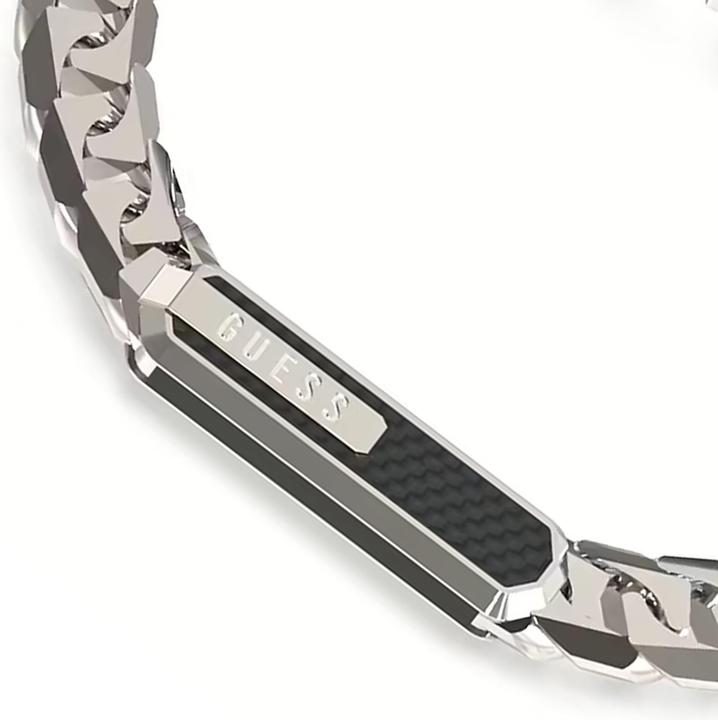 Immagine prodotto Guess Bracciale BR da 6 mm in fibra di carbonio e smalto (19 cm, Acciaio inossidabile)