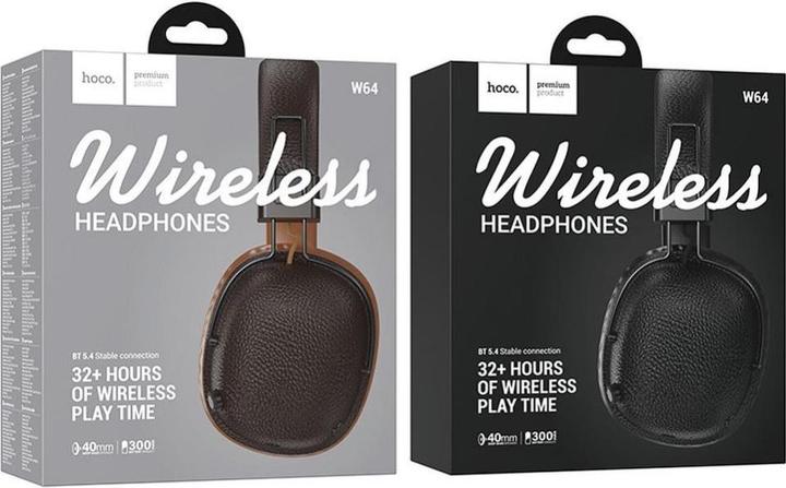 Produktbild Hoco Wireless headphones Wireless headphones W64 black (Kabellos, USB-C)