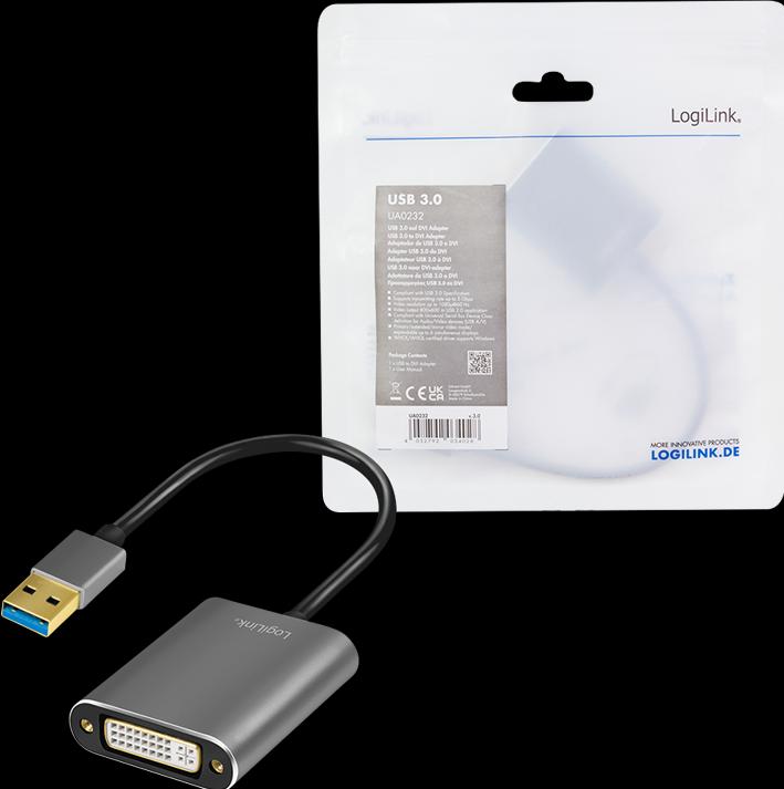 Produktbild LogiLink USB 3.0 zu (DVI, 5.10 cm)
