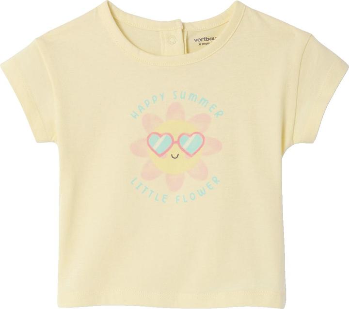 Actual product image Vertbaudet Bio-Kollektion: Bedrucktes Baby T-Shirt mit Druckknöpfen hinten (74)